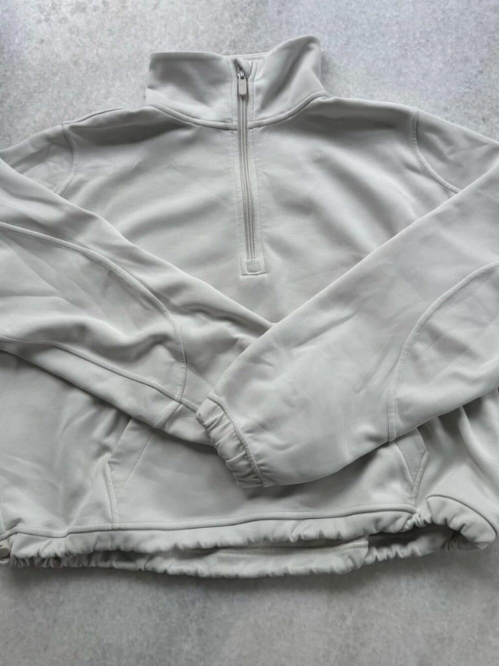 lululemon athletica Softstreme Half Zip in Bone size 6